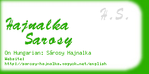 hajnalka sarosy business card