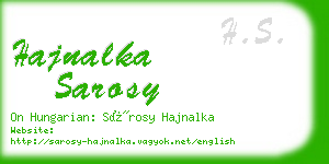 hajnalka sarosy business card